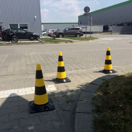 Dopravní kužel 50 cm žluto-černý