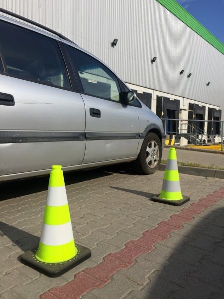 Dopravní kužel z PVC/REC 500 mm, žlutý reflexní