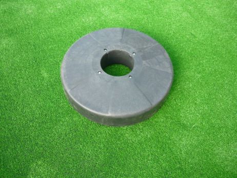 Zahradzovací výstražný stĺpik 120 x Ø 11 cm, plastový podstavec