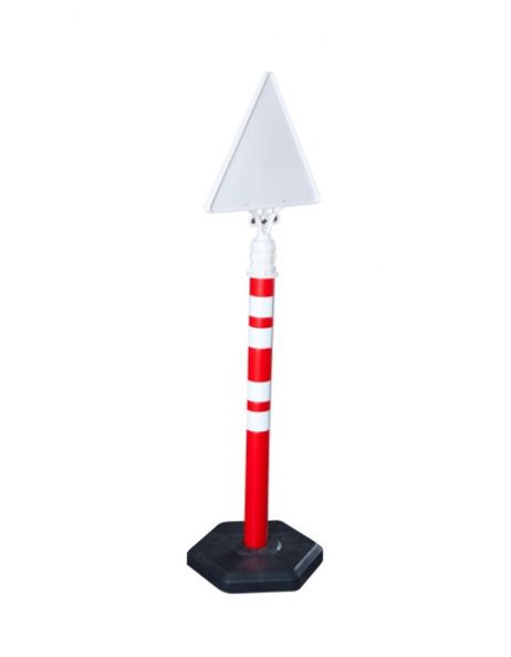 Zahradzovací výstražný stĺpik 100 x Ø 6 cm, plastový podstavec
