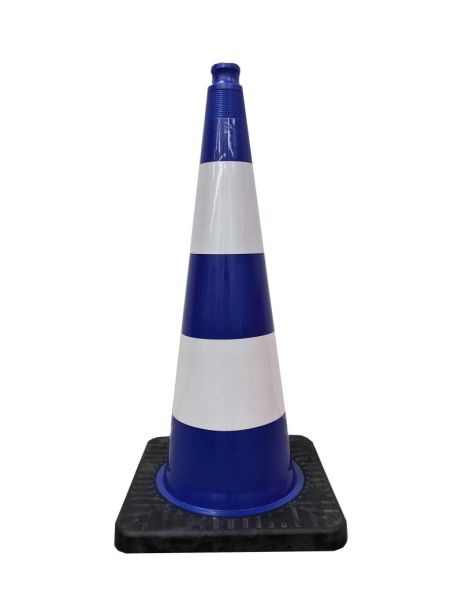 Dopravní kužel 75 cm PVC/REC modrý – reflexní