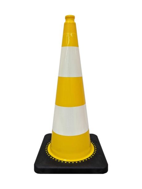 Kužel 75 cm PVC / REC žlutá - reflexní