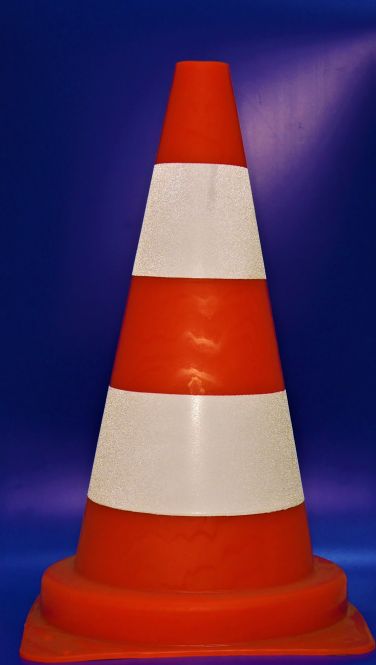 50 cm PVC kužel - reflexní s mikrokuličkami