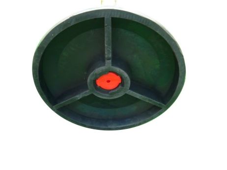 Zahradzovací výstražný stĺpik 100 x Ø 6 cm, plastový podstavec