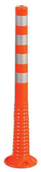 Flexibilný stĺpik 1000 mm – oranžový s bielou reflexnou páskou