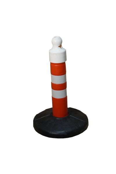 Zahradzovací výstražný stĺpik 65 x Ø 11 cm, gumový podstavec