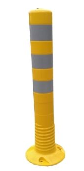 Flexibilný stĺpik 750 mm – žltý s bielym reflexným pruhom