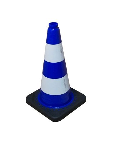 Dopravní kužel 75 cm PVC/REC modrý – reflexní