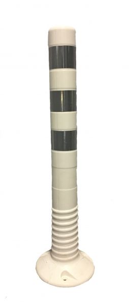 Flexibilný výstražný zahradzovací stĺpik 750mm biely