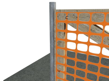 Orange HDPE Construction Mesh 180 cm x 50 m