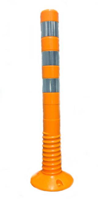Flexibilný výstražný zahradzovací stĺpik 750mm mandarínková