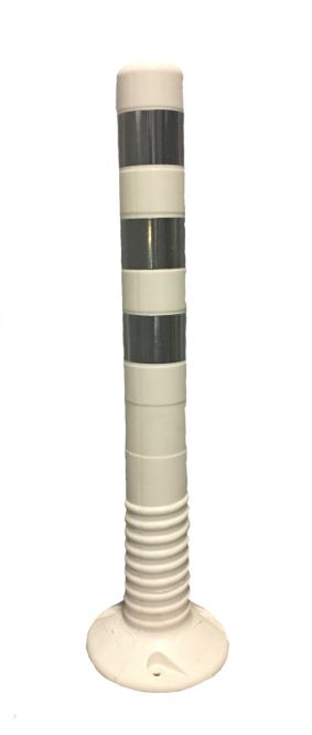 Flexibilný výstražný zahradzovací stĺpik 750mm biely
