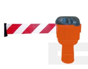 Červený nadstavec na dopravný kužeľ s 12m bielo-červenou páskou