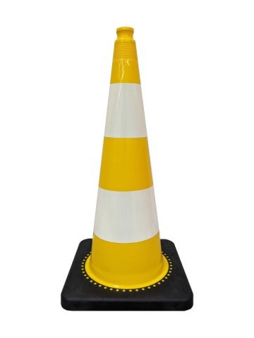 Kužel 75 cm PVC / REC žlutá - reflexní