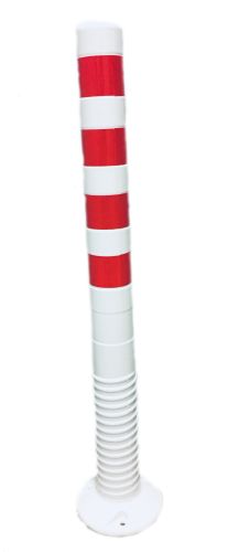 Flexibilný výstražný zahradzovací stĺpik - červená páska