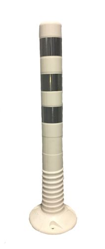 Flexibilný výstražný zahradzovací stĺpik 750mm biely