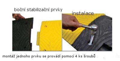 Road Speed Bumper - 200 cm -  7 cm 