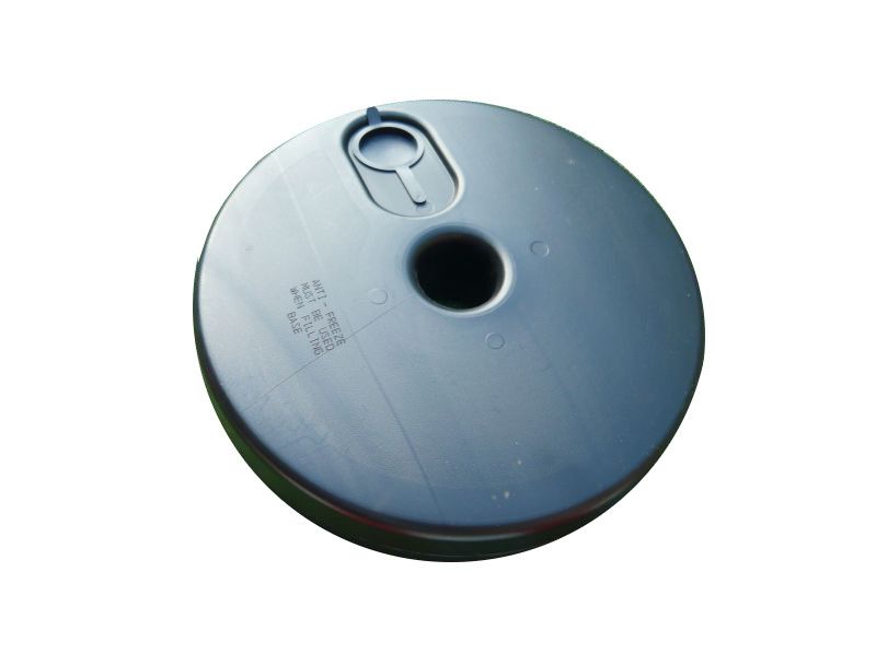 Plastový bielo-červený stĺpik na reťaz 1100 mm, plastová základňa