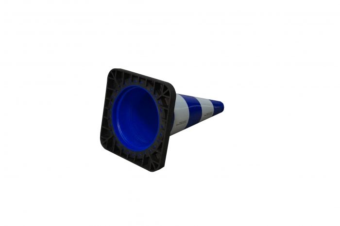 Dopravní kužel 75 cm PVC/REC modrý – reflexní