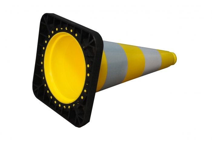 Kužel 75 cm PVC / REC žlutá - reflexní