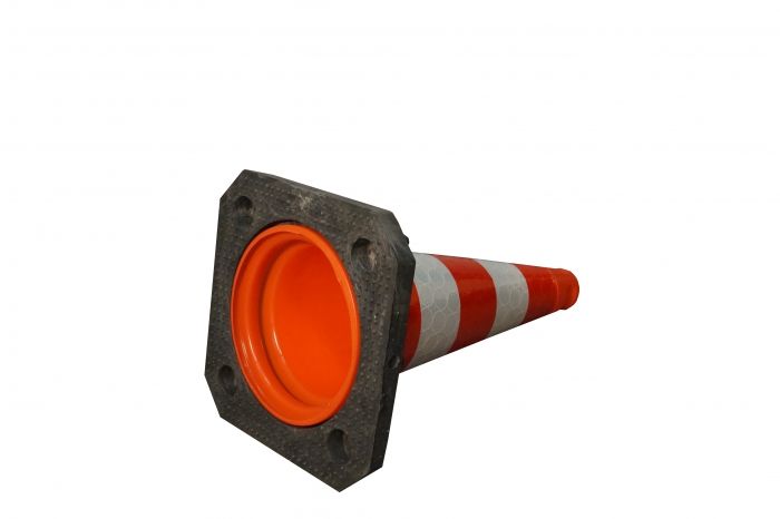 Traffic Cone 50 cm PE/PVC/REC – BASt Certified Reflective Cone