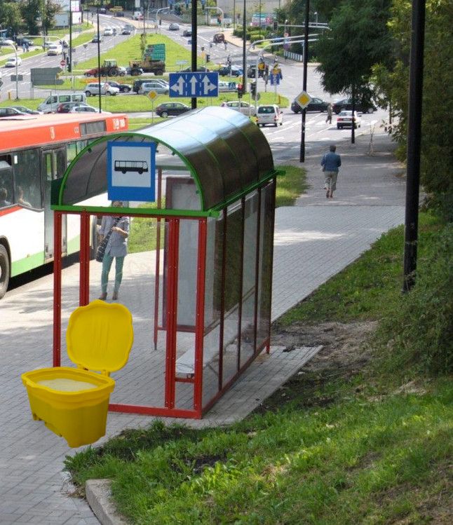 Nádoba na zimný posyp pre soli a piesku 400 litrov žltý