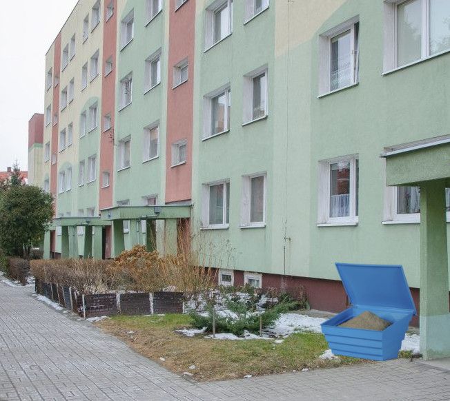 Nádoba na zimný posyp pre piesku a soli 250 litrov zelená