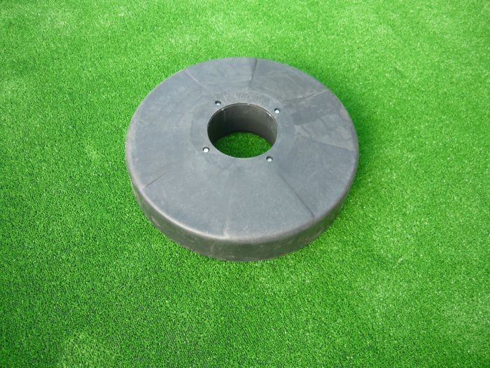 Zahradzovací výstražný stĺpik 120 x Ø 11 cm, plastový podstavec