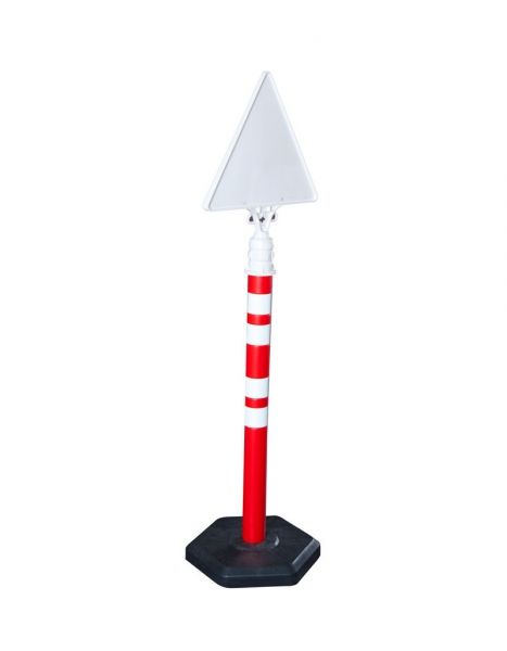 Zahradzovací výstražný stĺpik 100 x Ø 6 cm, plastový podstavec