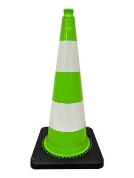 Kužel 75 cm PVC / REC zelený - reflexní