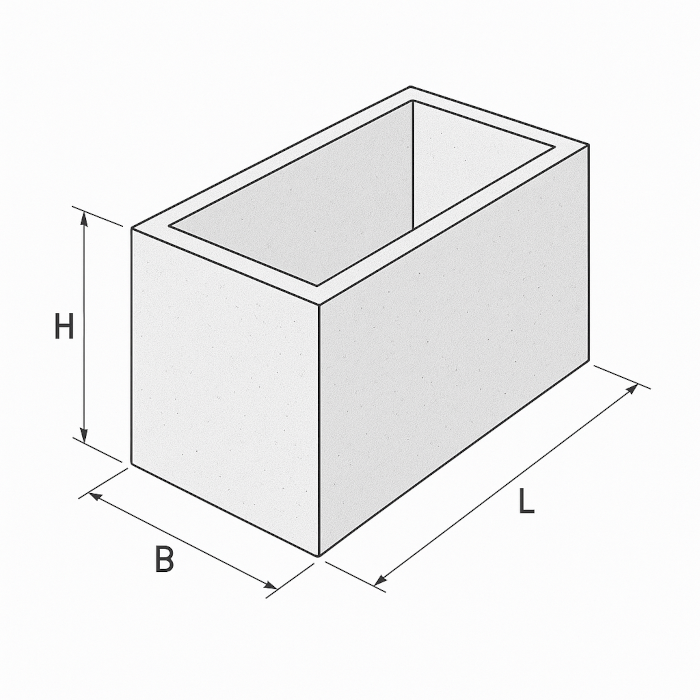 BetónBox 100x30x40