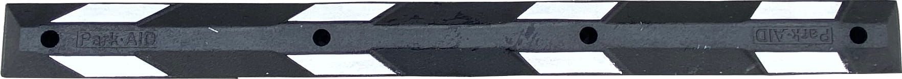Rubber parking stopper 1800x145x100 PARKatVB white tape