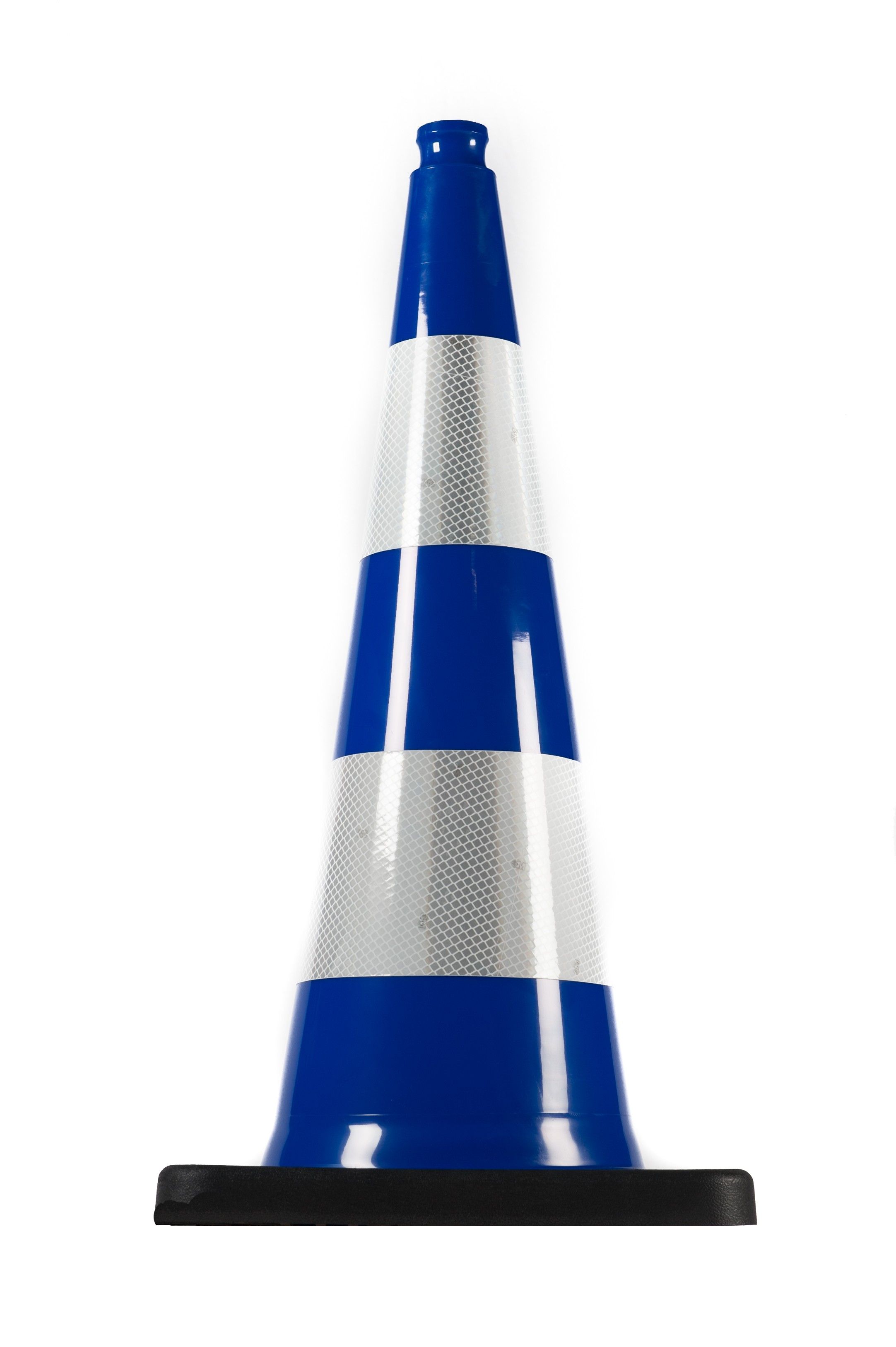 Dopravní kužel 75 cm PVC/REC modrý – reflexní