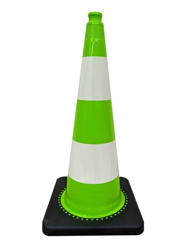 Kužel 75 cm PVC / REC zelený - reflexní