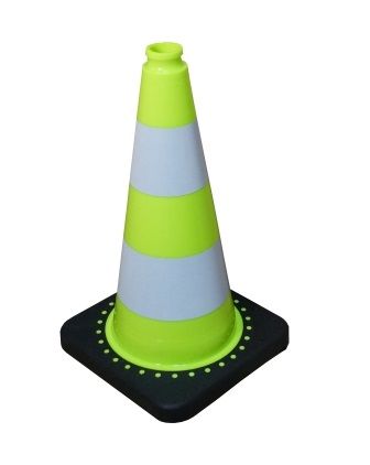 Kužel 75 cm PVC / REC zelený - reflexní