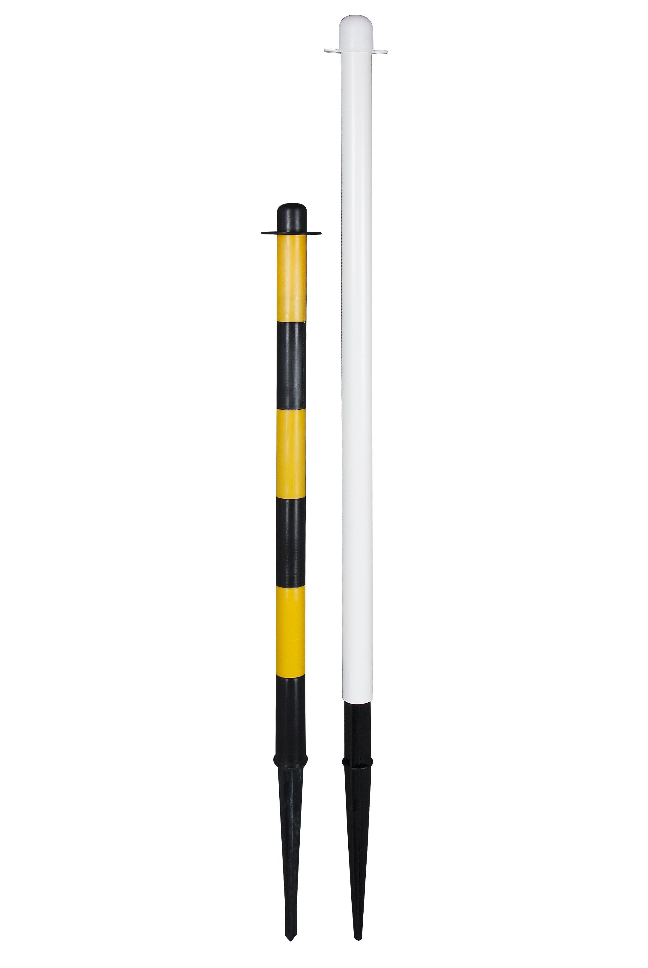 Zahradzovací stĺpik 100 cm biely, zatĺkací