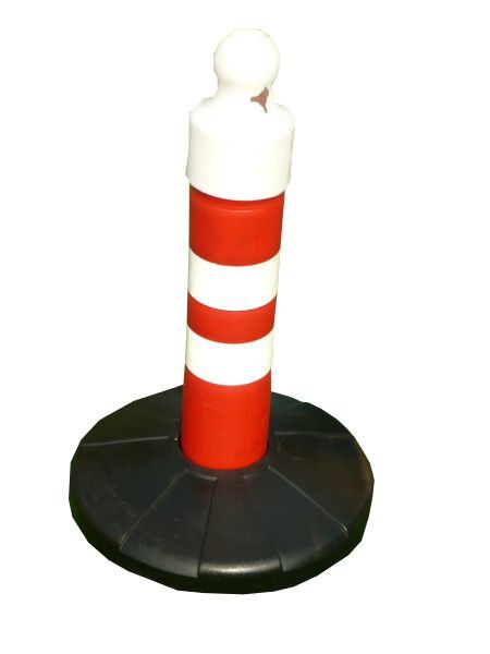 Zahradzovací výstražný stĺpik 65 x Ø 11 cm, gumový podstavec